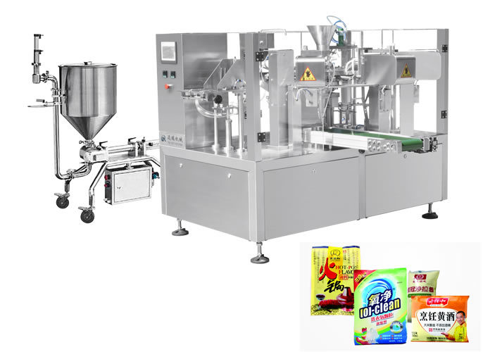 I-Rotary Given Bag Power Flour Spice Sugar Doypack Pouch Filling Packing Machine