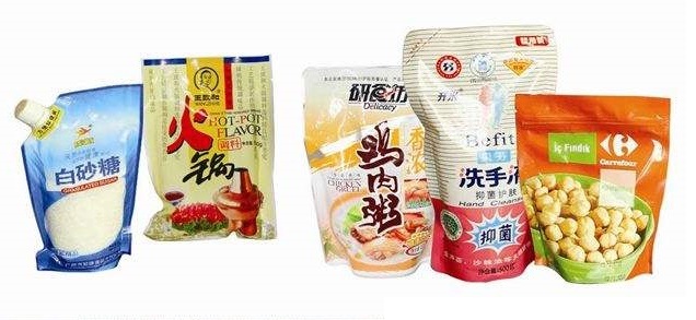 Automatisk Pet Food Chips Dato Ris Peanut Grain Emballage Premade Bag Pakkemaskine