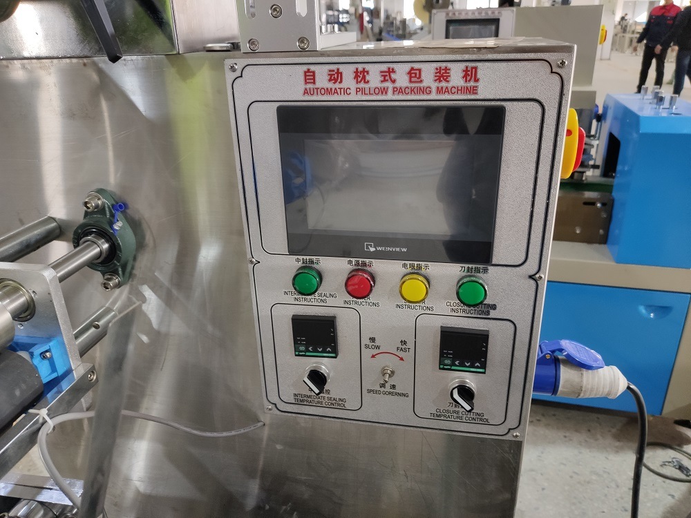 Máquina de embrulhar estacionária de alimentação diária de embalagem automática completa de aço inoxidável