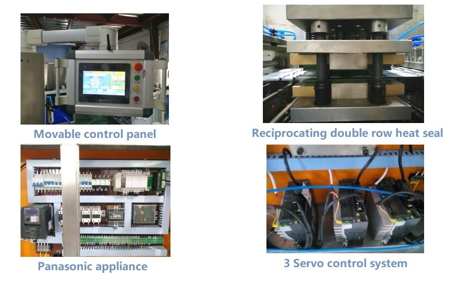 Целосно автоматска машина за запечатување и пакување со четири страни за грејач за инфузија